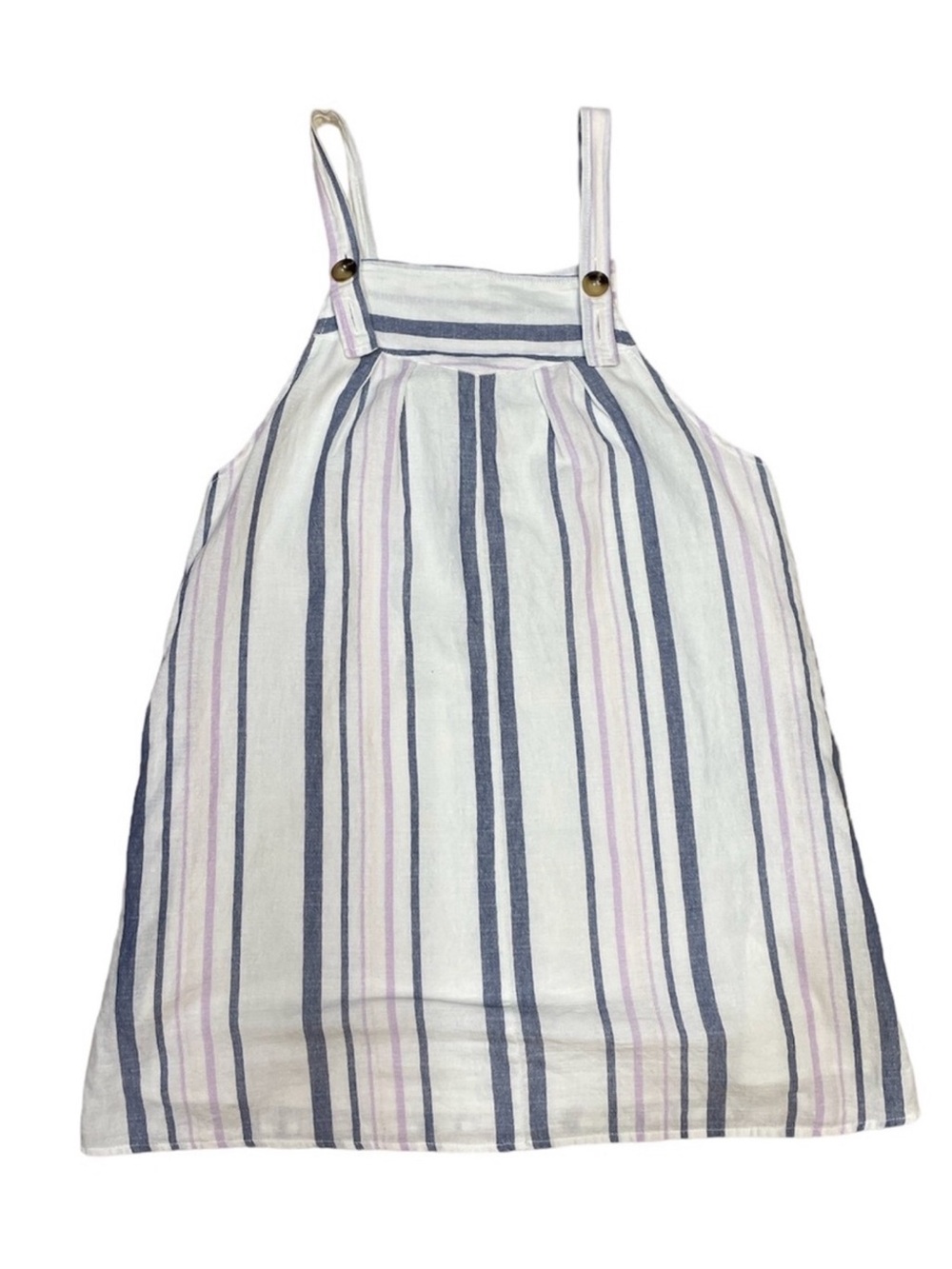 Francesca’s Love & Piece 100% Cotton Striped Overall Mini Dress – Small